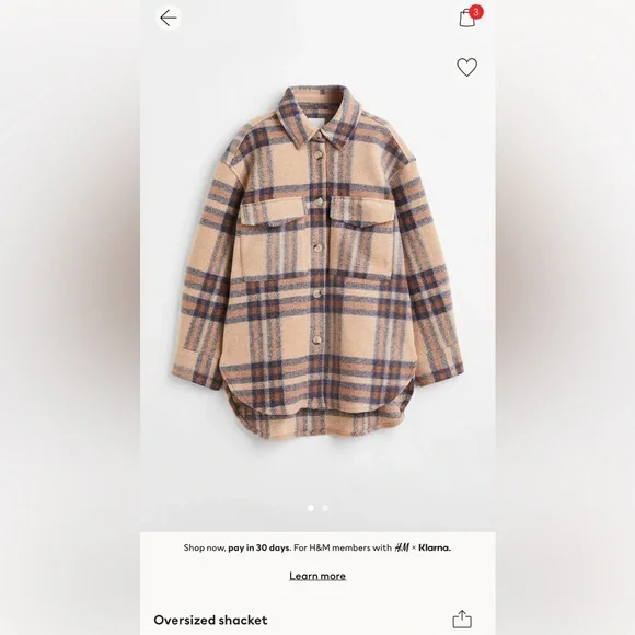 Jackets Coats Hm Oversized Shacket Poshmark